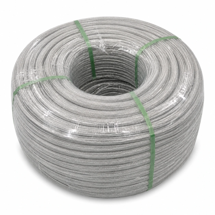 شیلنگ PVC–آلومینیوم ۸×۱۱ | رول 200 متری مناسب تک‌پایه و دو سر مهره